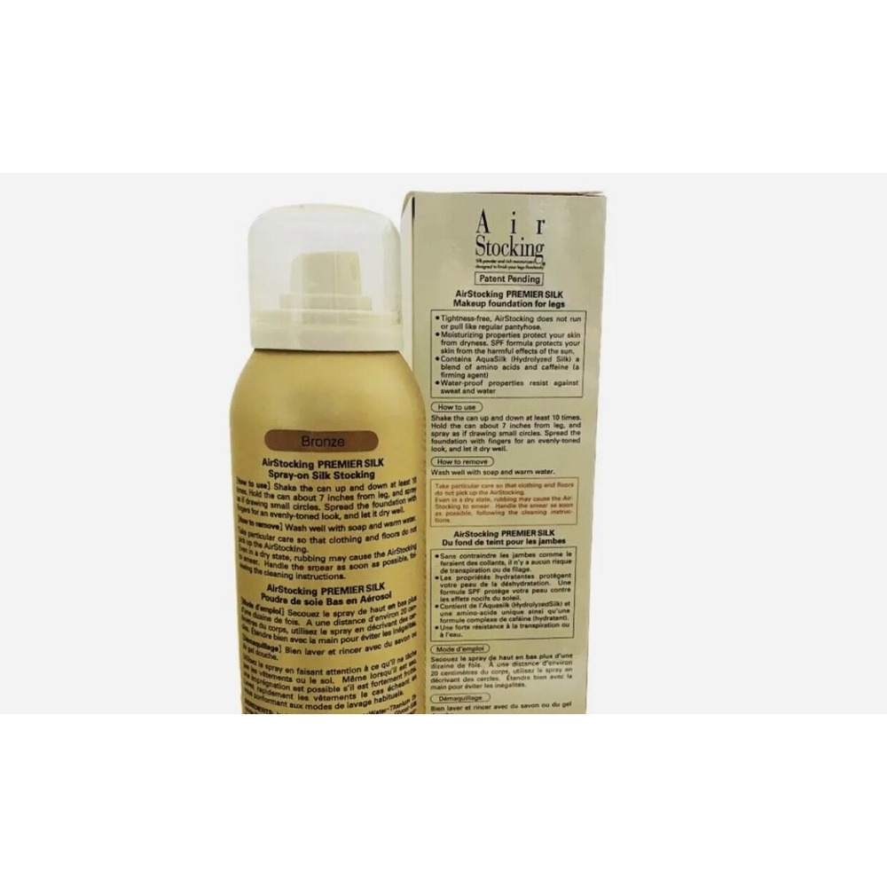 Air Stocking Premier Silk‎ Spray On Silk Stocking Bronze 120g Leg Makeup - Picture 2 of 4